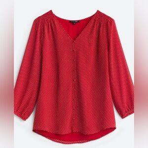 PAPERMOON Willa Smocked Detail Blouse - EUC